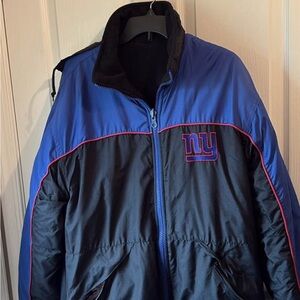 NFL Blue and Black Giants Puffer Jacket
